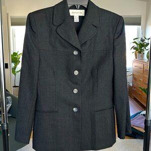 Vintage gray 100% wool blazer